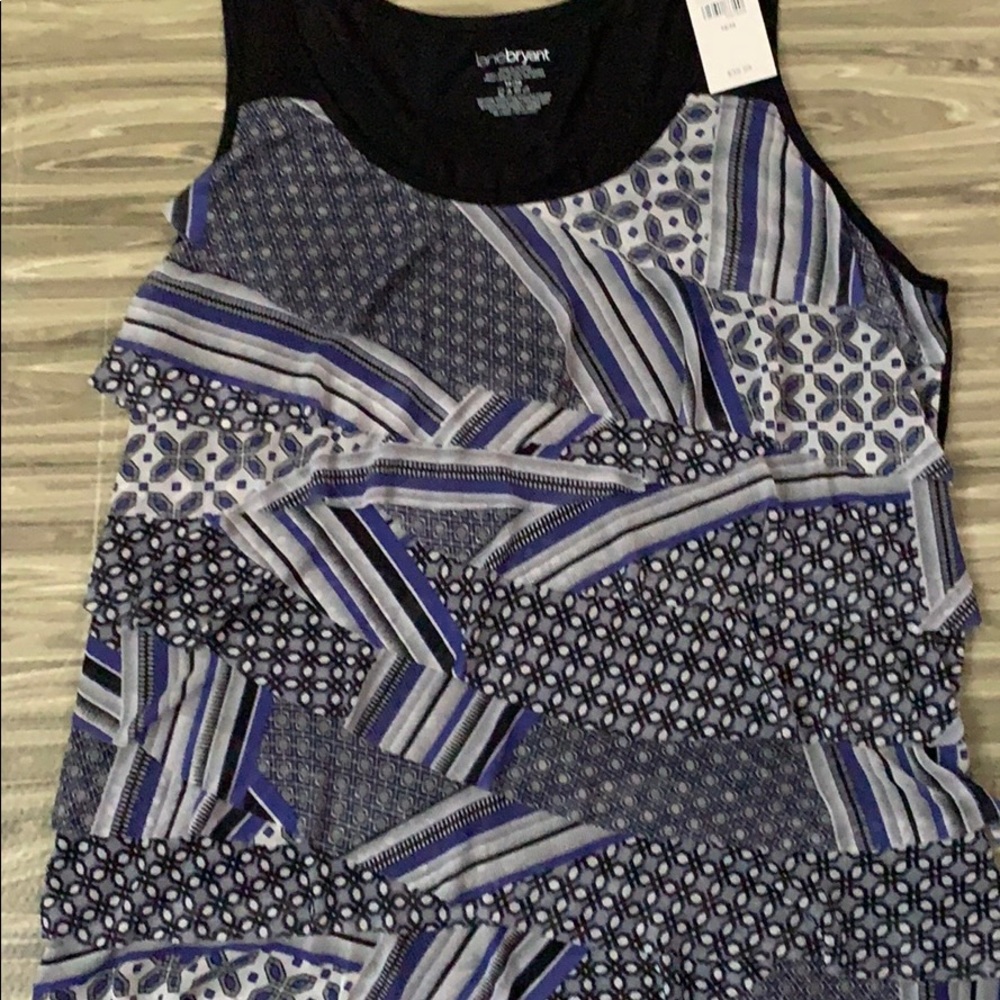Lane Bryant Printed Tiered Tank Top NWT Sz 14/16